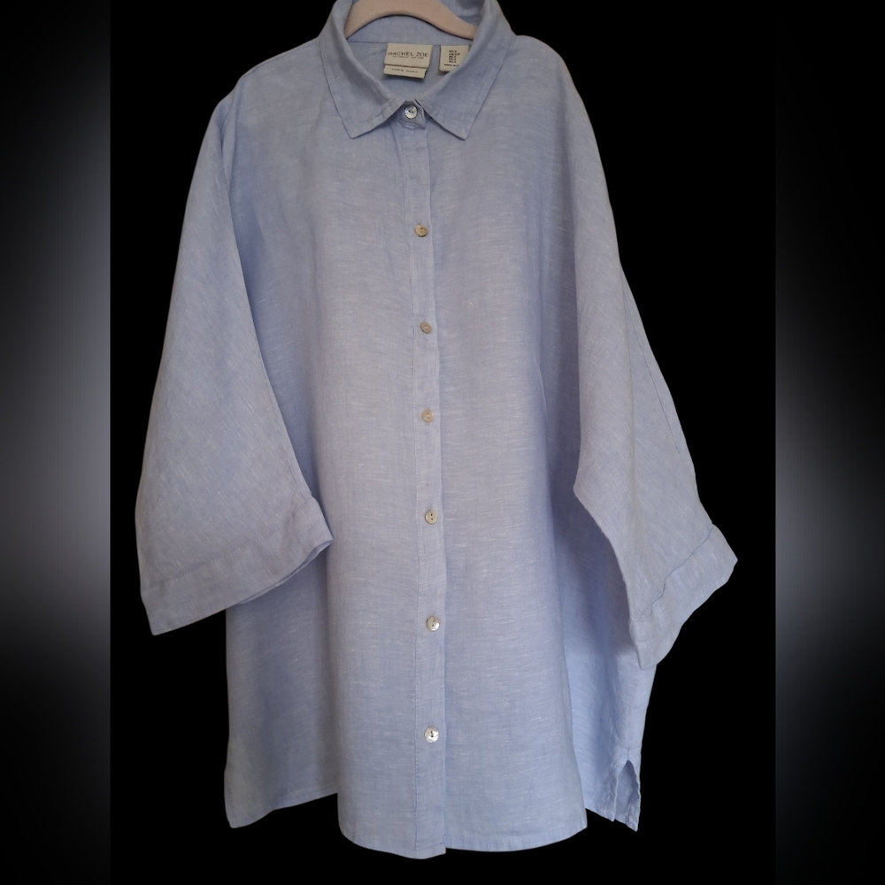 RACHEL ZOE  100% Linen / Casual Summer Shirt / Small
